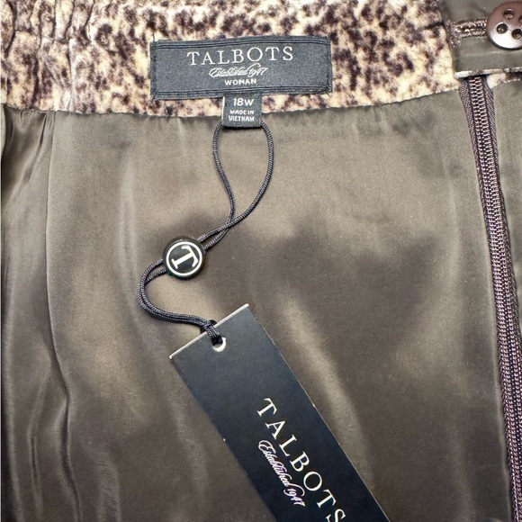 Talbots Leopard Print Pencil Skirt - Black and Cream - Picture 3 of 3